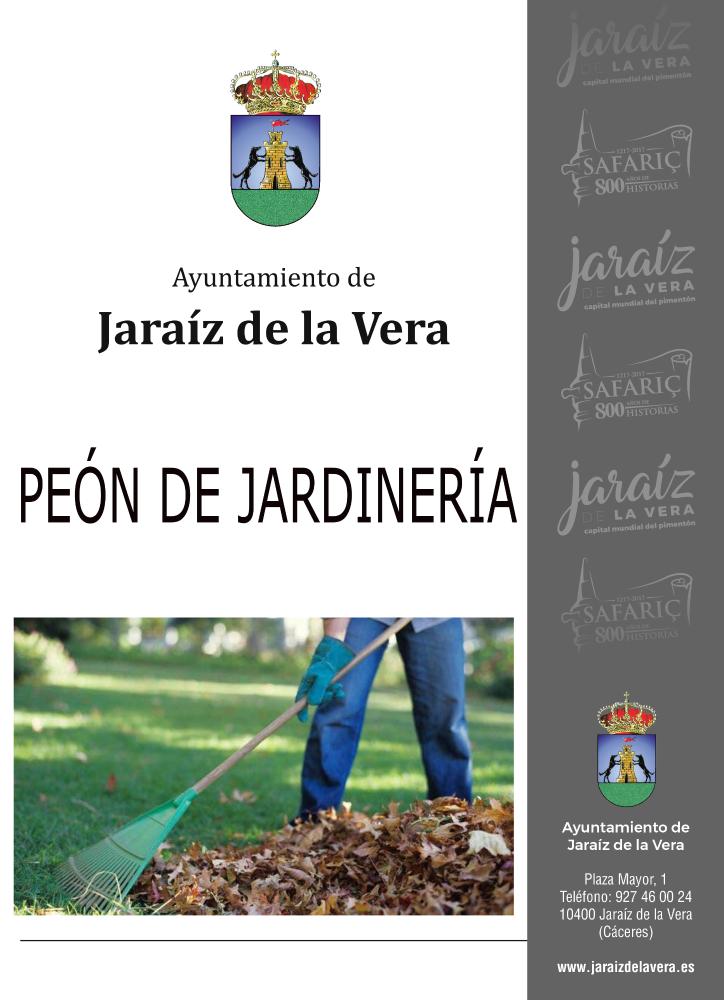 Imagen Lista definitiva de aspirantes admitidos/as y excluidos/as. PEÓN DE JARDINERÍA Composición del Tribunal. Fecha y lugar de realización del ejercicio. (test)