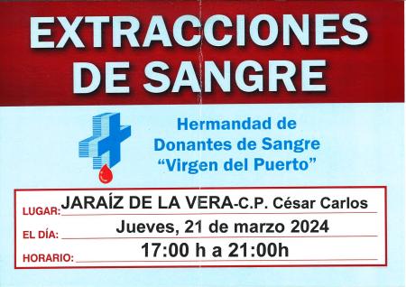 Imagen Donación de sangre en Jaraíz de la Vera