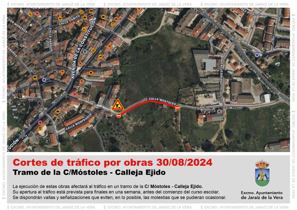 Imagen Cortes de tráfico en la C/Móstoles - Calleja Ejido