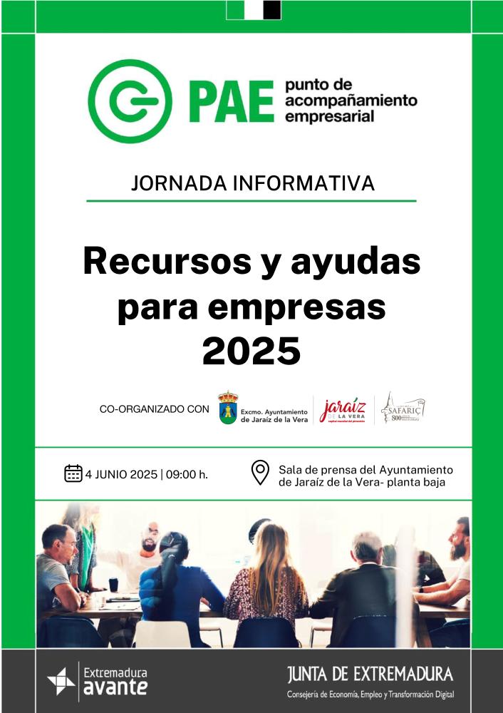 Imagen Jornada Informativa – Recursos y ayudas para empresas