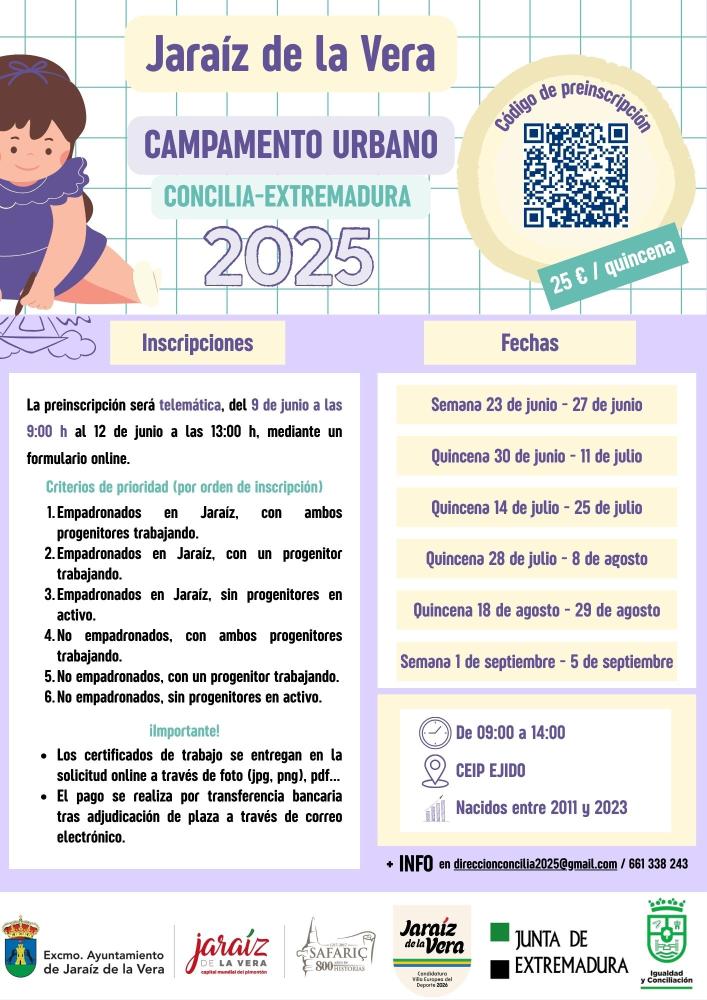 Imagen Campamento Urbano Concilia Extremadura 2025