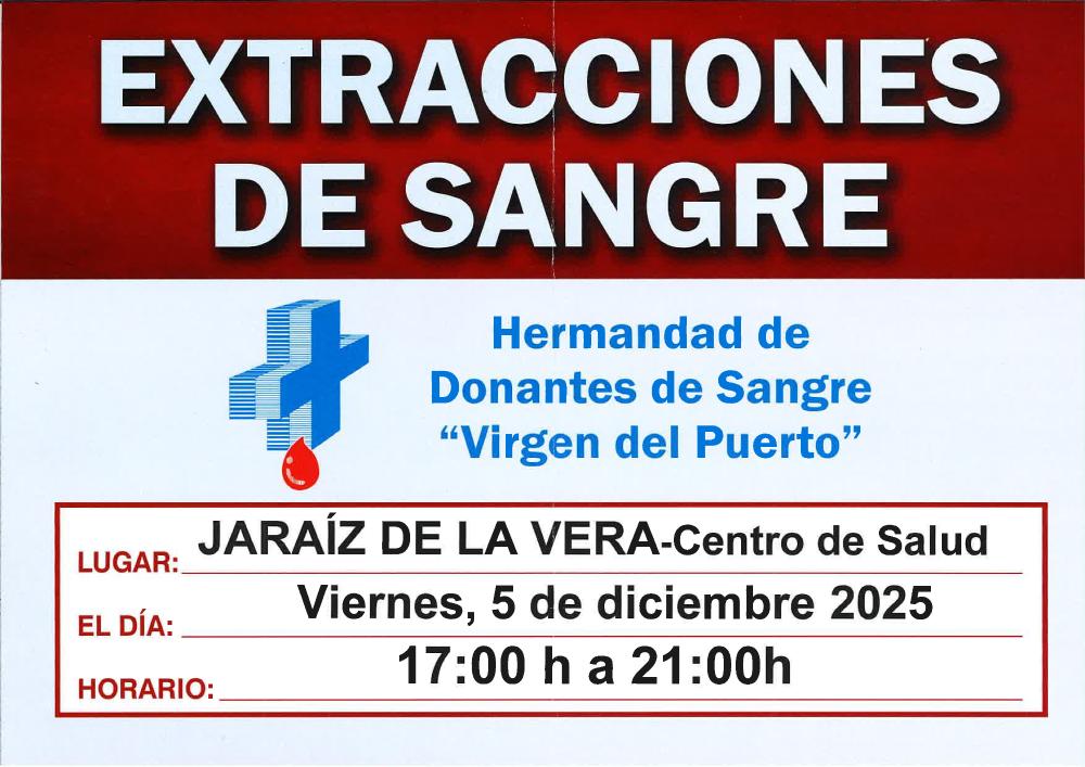 Imagen Donación de sangre en Jaraíz de la Vera