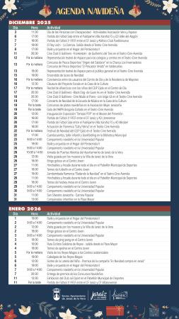 Imagen Agenda navideña 2025