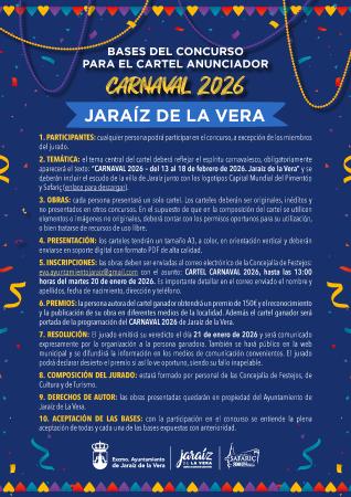 Imagen Concurso del cartel anunciador del Carnaval 2026