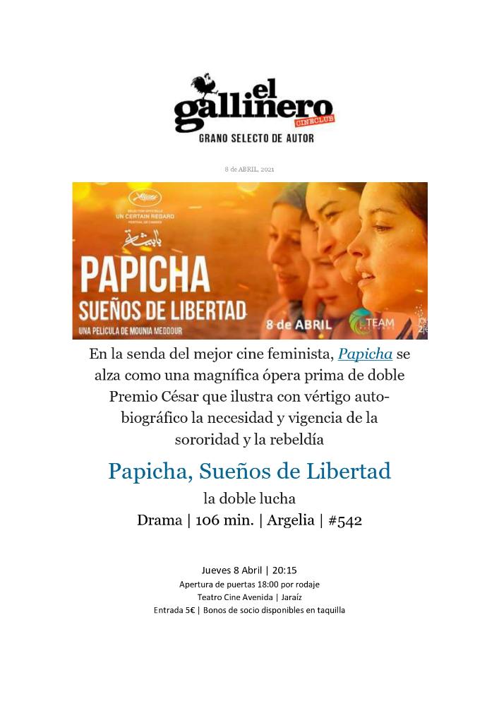 Imagen CINE CLUB EL GALLINERO - 8 DE ABRIL 2021